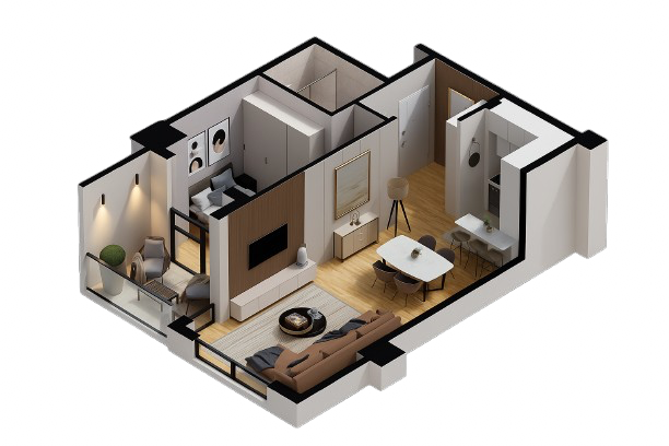 Основа Стан Тип 1 - 56m²