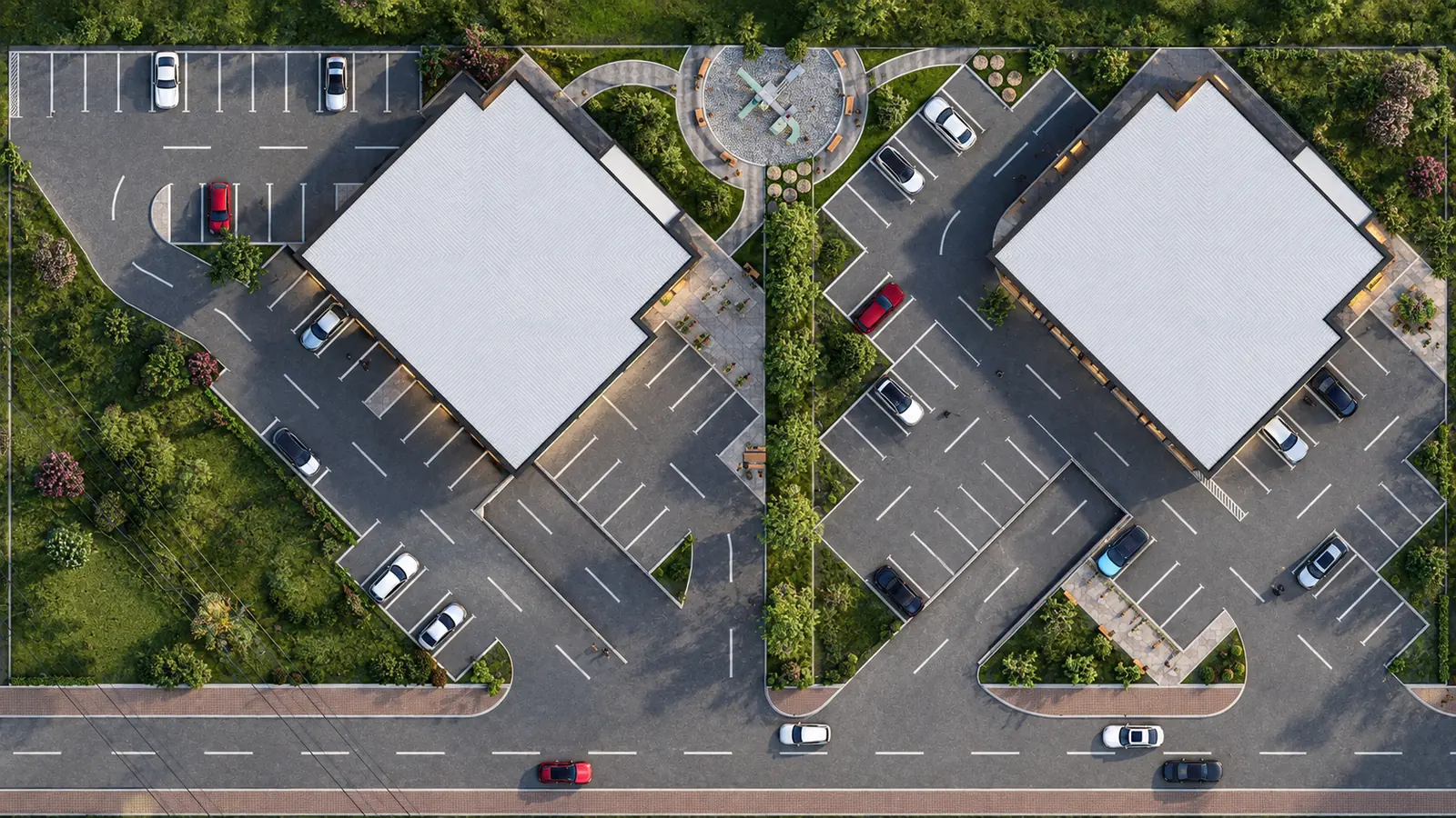 TWINS Complex — ситуација на локацијата од горе